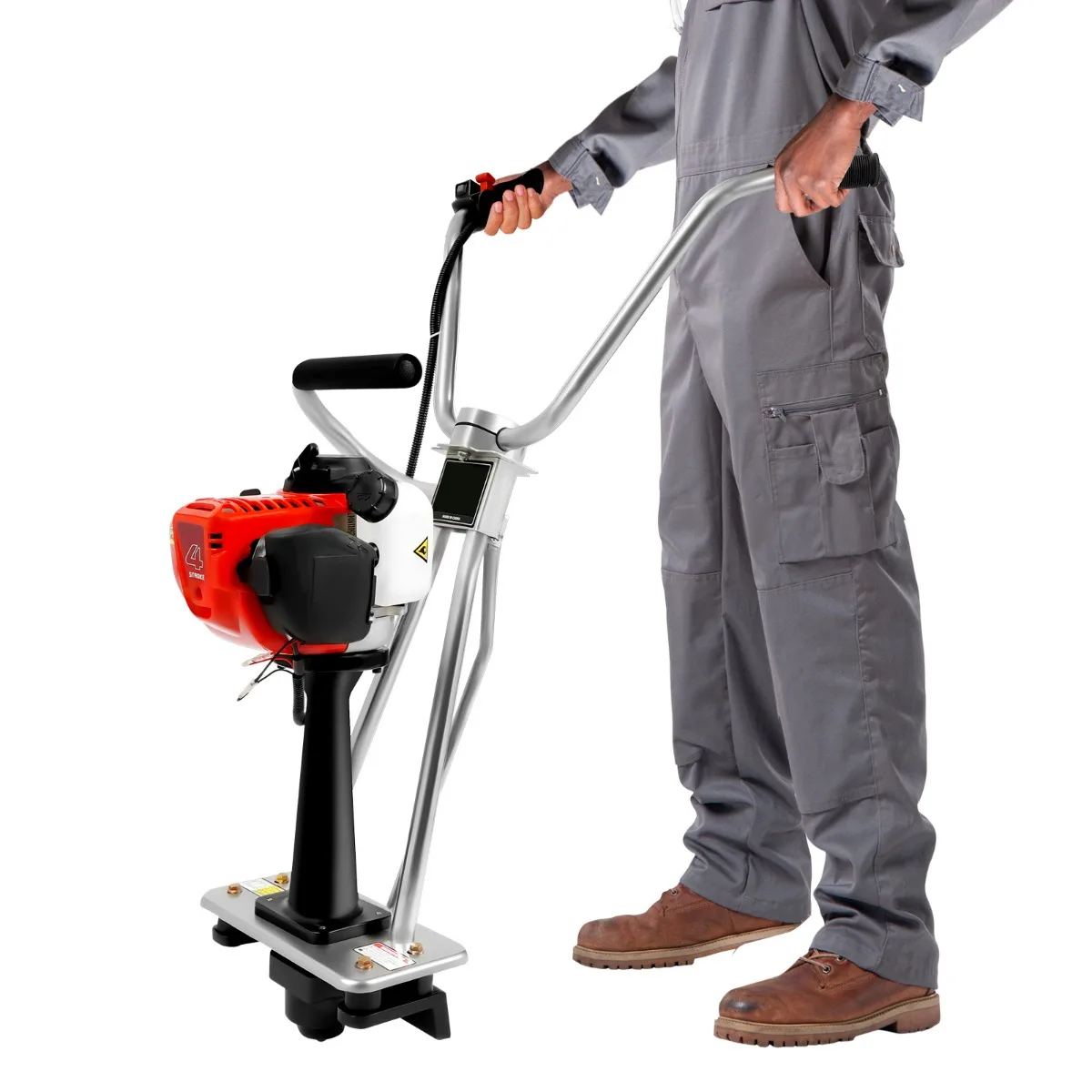 Máquina Vibradora de Concreto de 4 Tiempos y 35.8 cc, Vibrador de Cemento para Concreto, Vibrador de Cemento para Enrasado Húmedo de Concreto a Gasolina