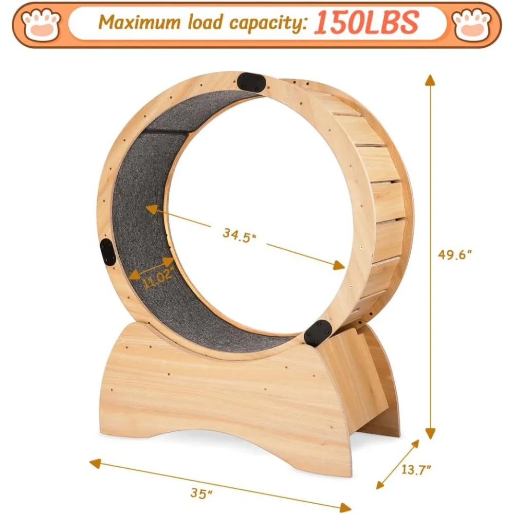 Cadre d'escalade en bois pour chat, roue de course pour chat, litière pour chat, roue de fitness pour chats d'intérieur, échelles d'escalade, Scratchi