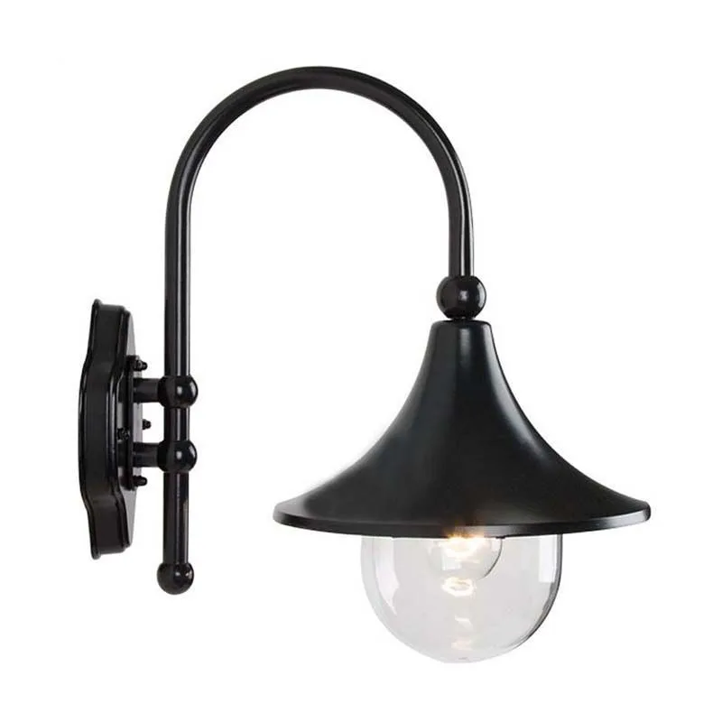 European Classic Metal Glass Waterproof LED Wall Light Outdoor Balcony Garden Entryway Home Decor Novelty New Ambient Lamp view 4