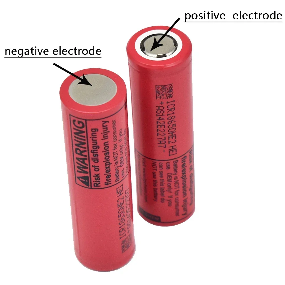 NEW Original 3.7V LG ICR18650 HE2 2500mAh Rechargeable Battery 20A Max Discharge Li-ion Cell For Model Aircraft DIY Battery Pack