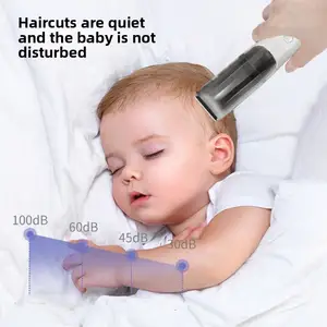 Portable Mini Hair Clipper Waterproof Low Noise Electric Razor Quiet Operation Cordless Baby Hair Clipper Newborn