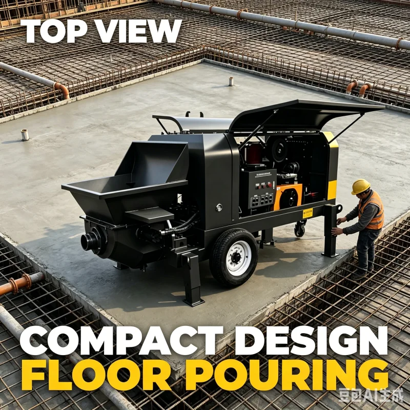 Diesel Trailer-Mounted Concrete Pump - High-Efficiency Wet Transfer for Residential & Small Commercial Construction