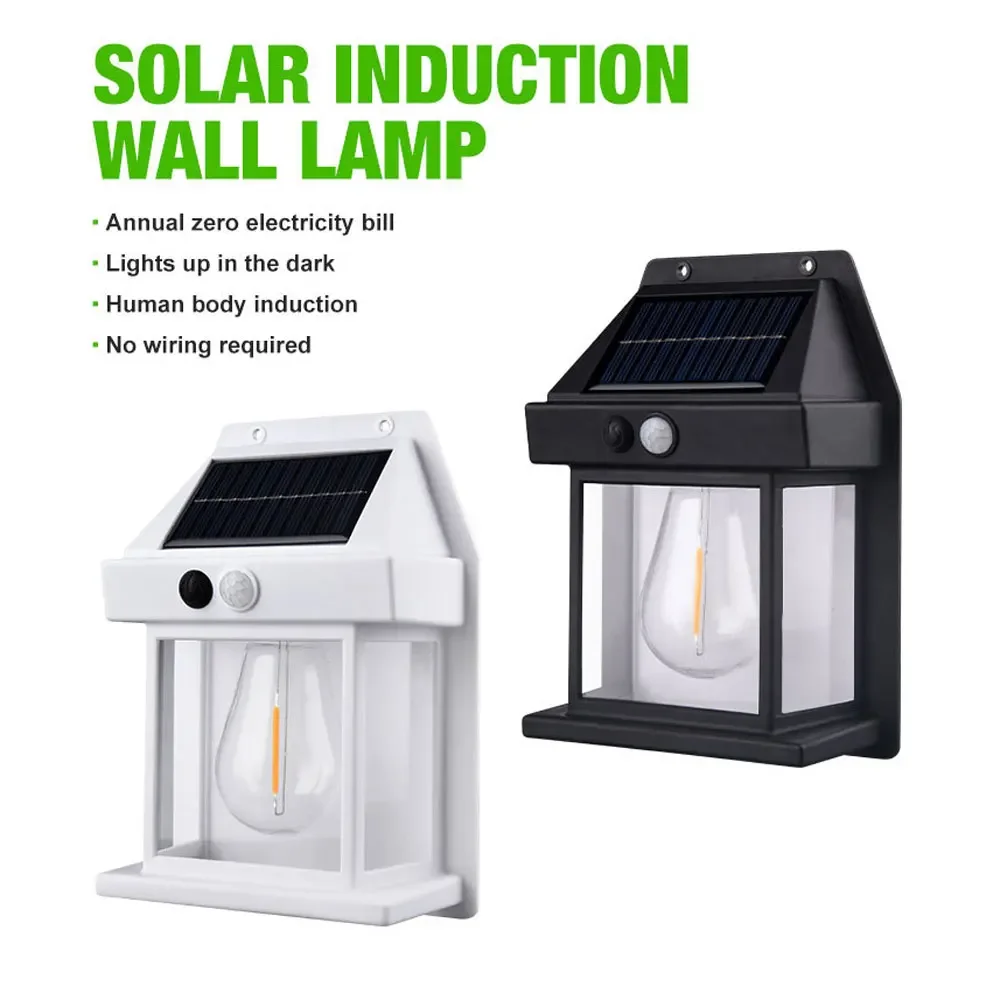 Imagem -06 - Impermeável Outdoor Solar Wall Light Sconce Lâmpada Sensor de Movimento Iluminação Exterior Luminárias para Casa Pátio Varanda Garagem