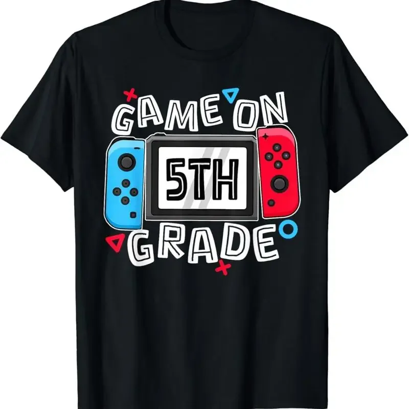 Gamer Back to School Game on 5th Grade Fun Boys Girls T Shirt