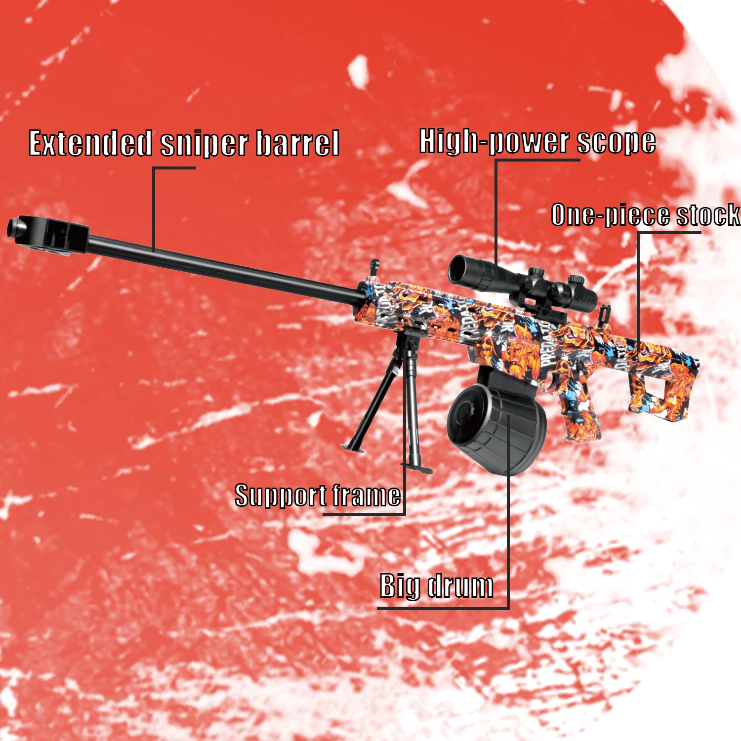 قاذفة كرة جل كهربائية - لعبة خارجية أوتوماتيكية لأنشطة الفريق وهدايا عيد الميلاد والهالوين (الرصاصات غير متضمنة)