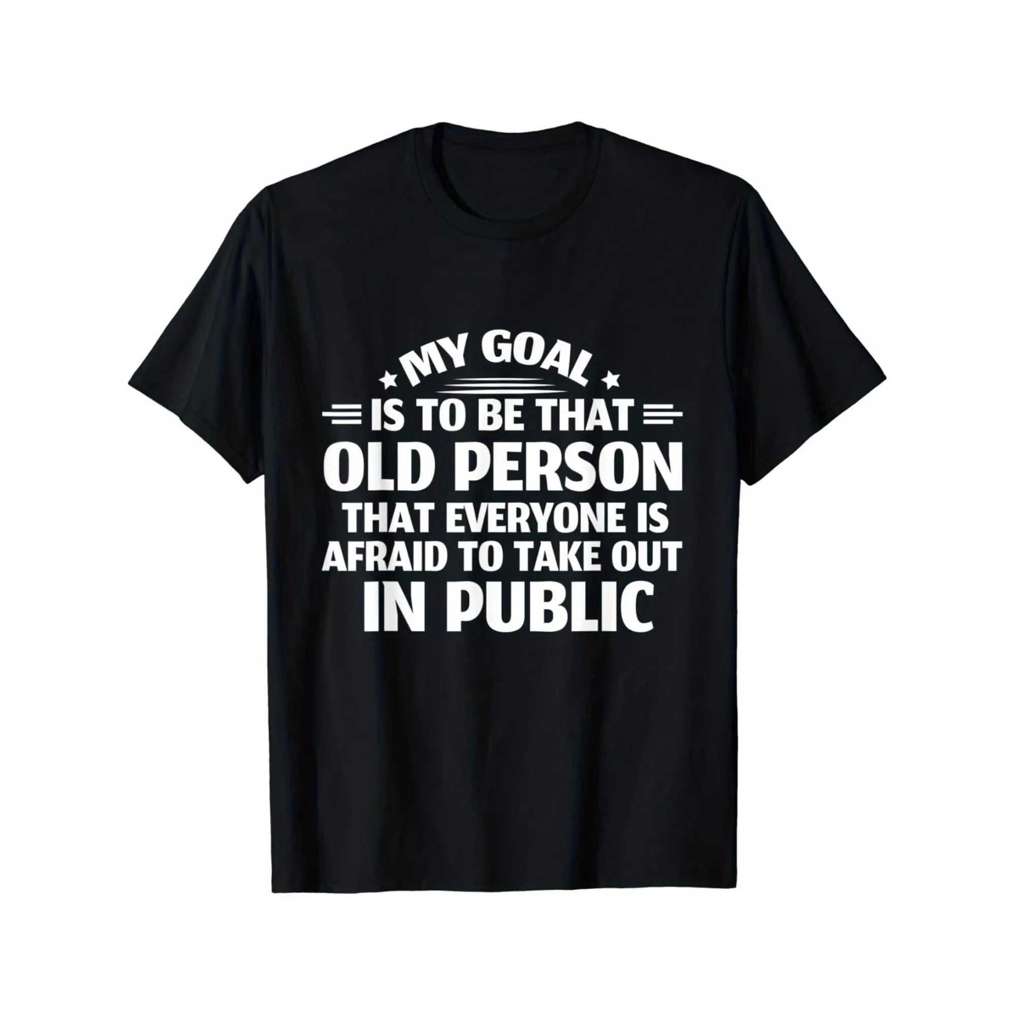 Old Person T Shirt Men Cotton Graphic Printed Short Sleeve Round Neck Funny Goal Public Sarcastic Tee Summer 2026 Hot Sale