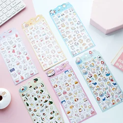 Koreański Import Nekoni słodki kociak syrena awokado Shiba jednorożec naklejki Scrapbooking Diy naklejki kalendarz biurowy Kawaii wystrój