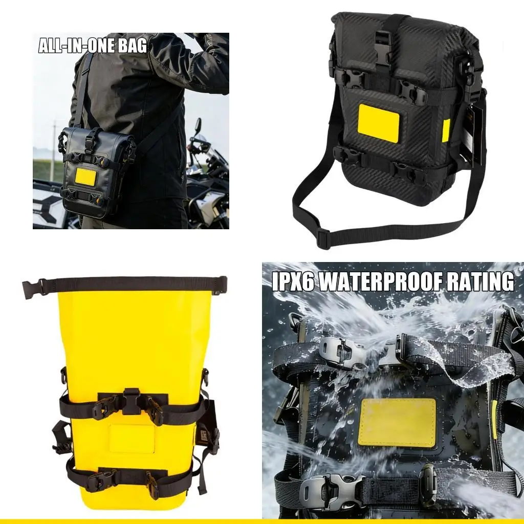 

SZCH Motorcycle Crash Bar Bag Waterproof Side Frame Bag Perfect For Commuting