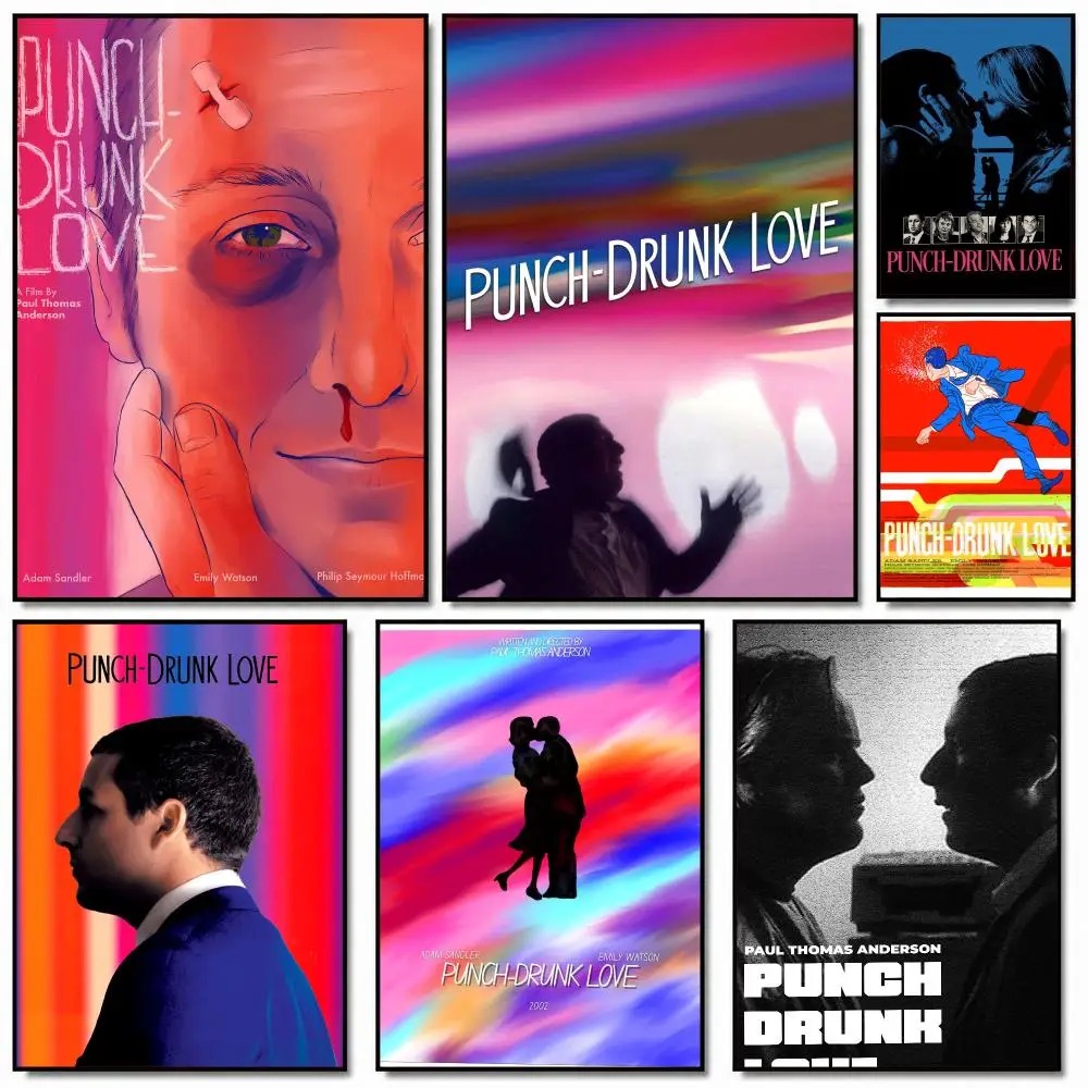 classic movie P-Punch-Drunk Love-E Poster Removable Wall Sticker for Home Cafe Bar Office Interior Decor
