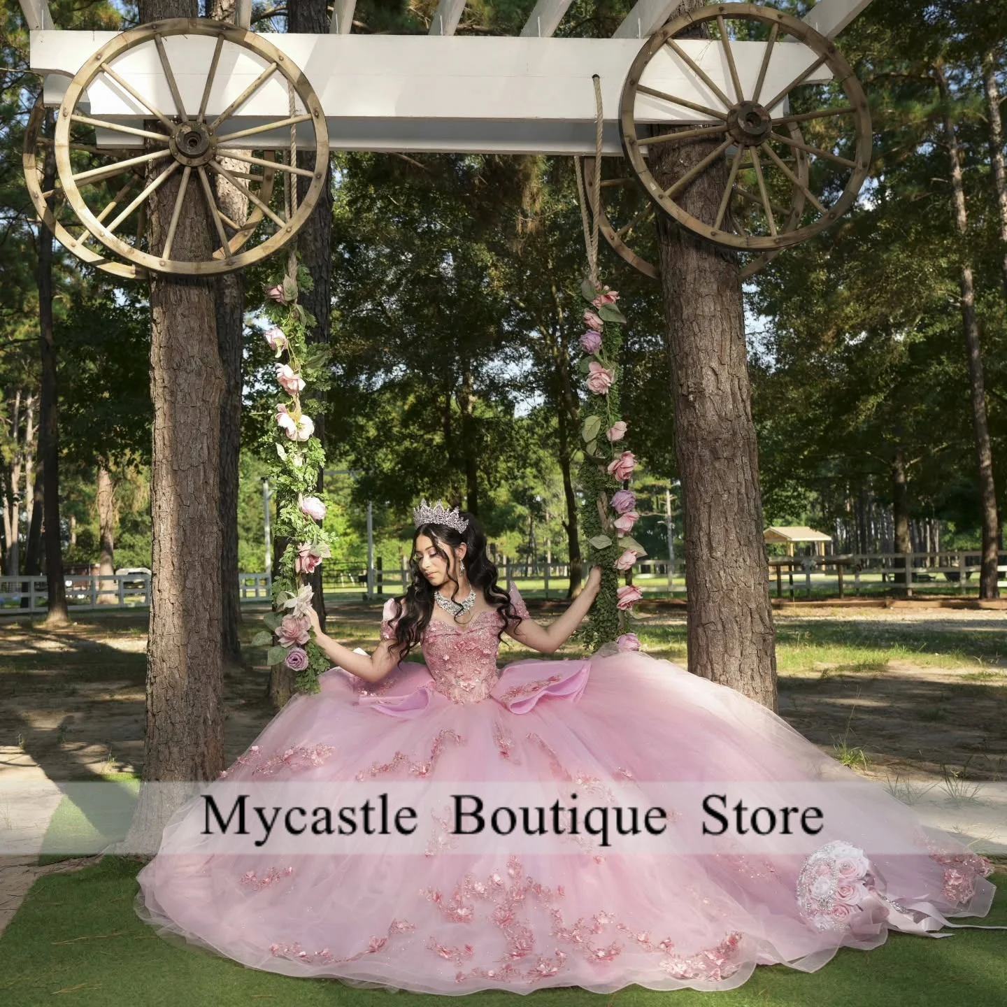 

Luxury Pink Tiered Beaded Quinceanera Dress 2025 Bow Appliques Beads Sweet 16 Dress Customized Ball Gown Vestido De 15