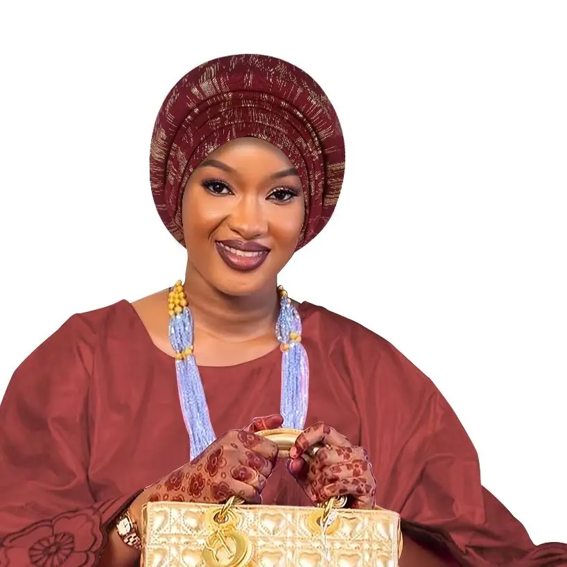 

Блестящий африканский головной убор, тюрбан, мусульманский хиджаб, капот, женский автогель, повязка на голову, головной платок, Нигерия, головной убор для свадебной вечеринки