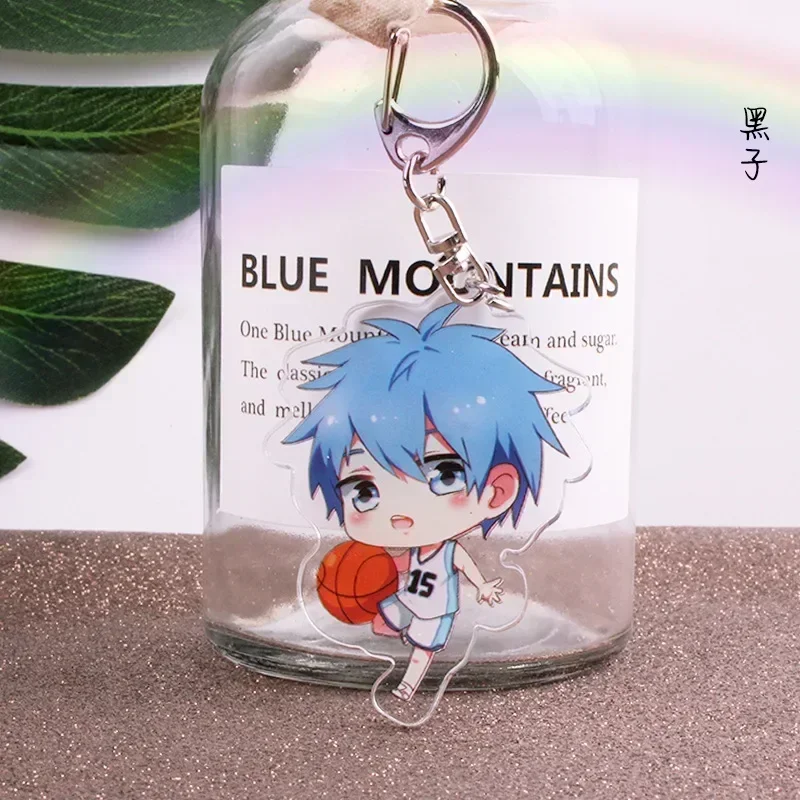 Hot Anime Kuroko No Basuke Kuroko's Basketball Keychain Doll Kagami Kise Midorima Aomine Akashi Acrylic Keyring Pendant for Gift