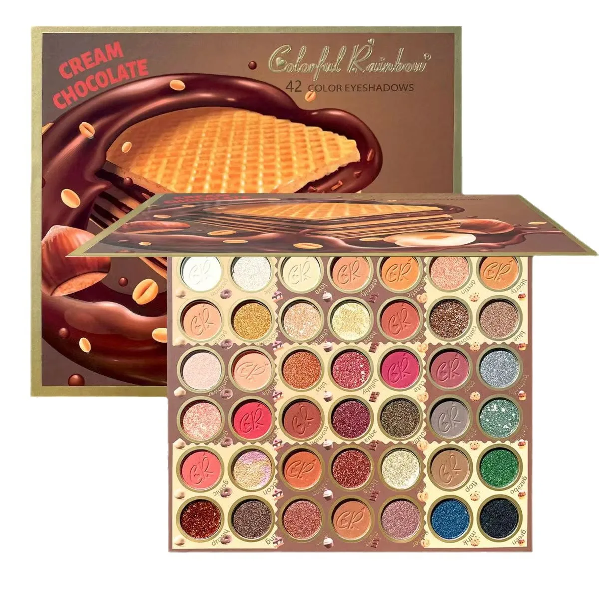 New Cross-Border Chocolate Second Generation 42 Color Eye Shadow Mashed Potatoes Earth Color Shimmer Eyeshadow Palette