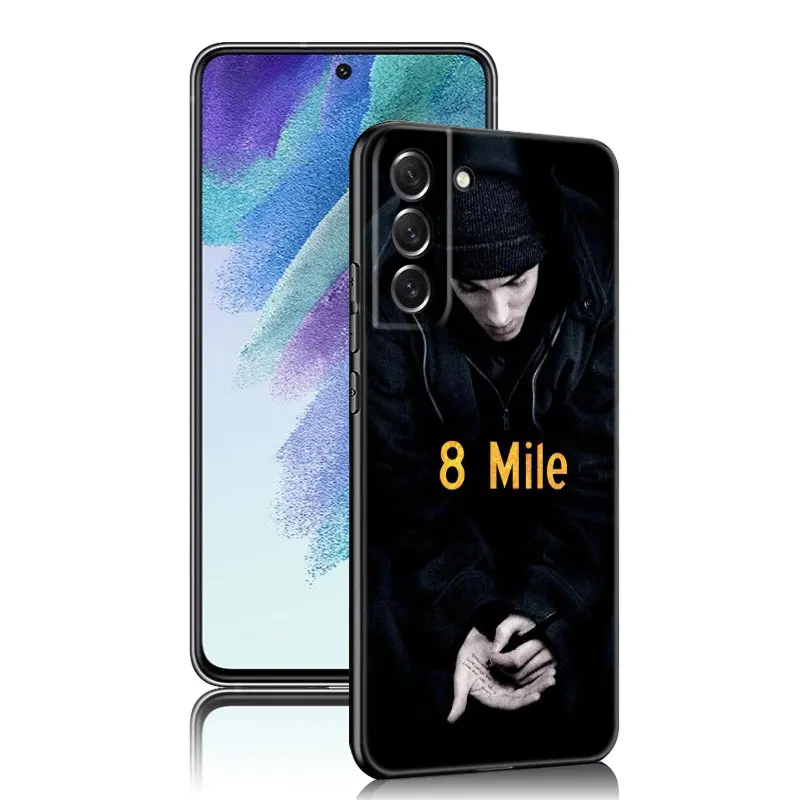 Hot Rapper Eminem Phone Case For Samsung Galaxy S22 S21 S20 Ultra FE S10E S10 Lite S9 S8 Plus S7 Edge Soft TPU Black Cover