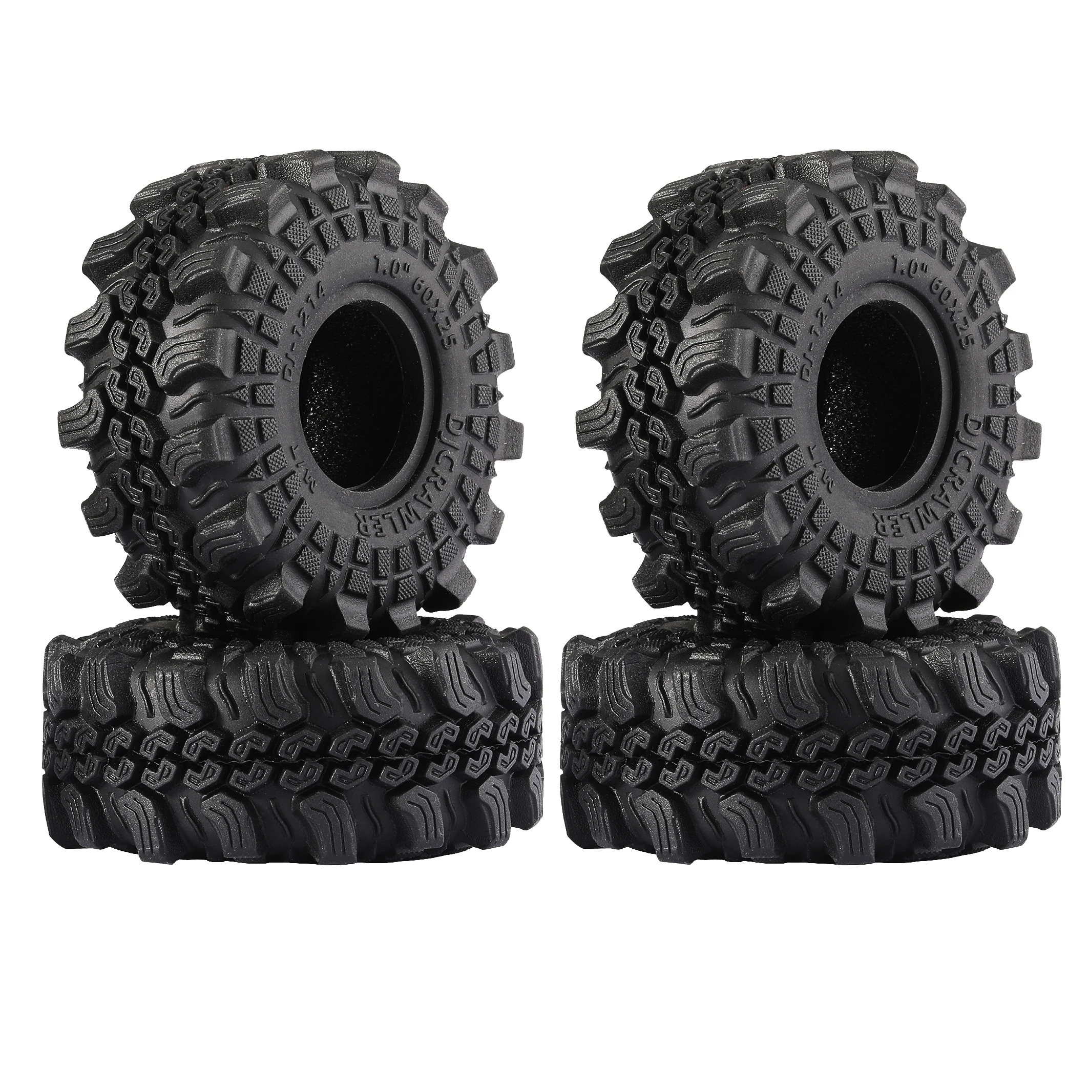 Neumáticos ensanchados de 1 pulgada + esponja 60x25mm 1/24 Rc Crawler Truck, piezas de coche para 1/24 Axial Scx24 Fms Fms24 1/18 Traxxas Trx4m Defender