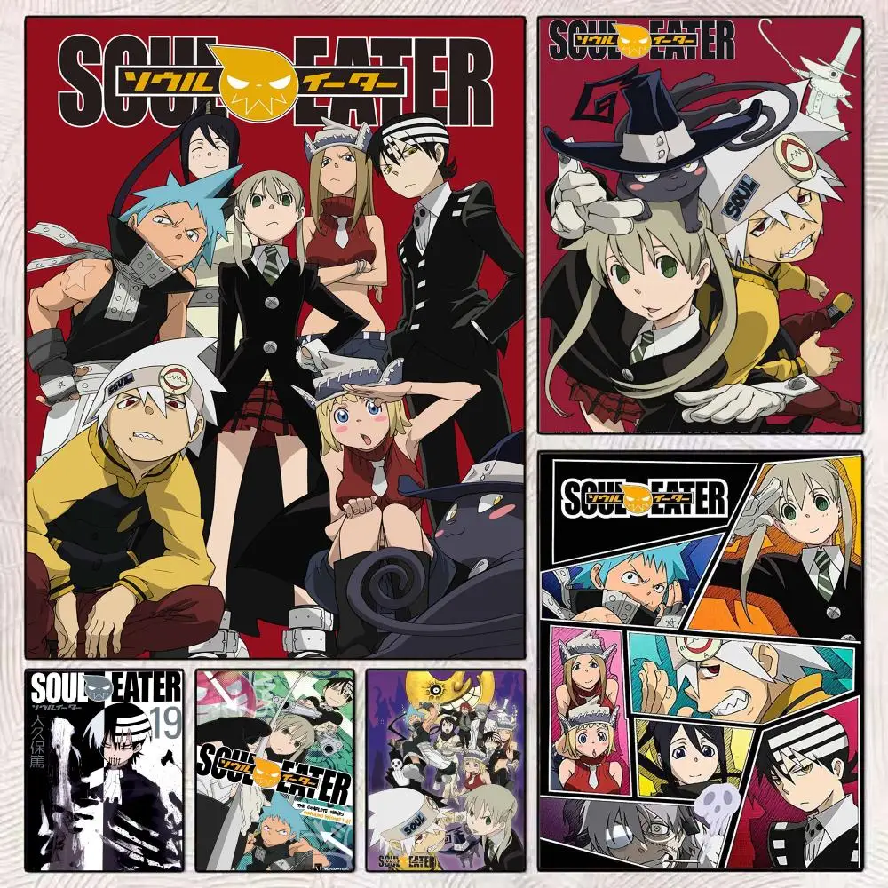 Anime S-Soul Eater Painting Calligraphy Aesthetic Canvas Wall Poster Modern Room Bedroom Cafe Wall Artwork