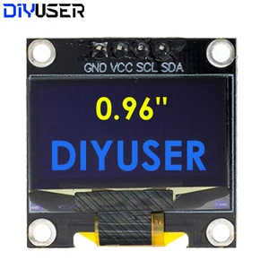 Diyuser 0.96 인치 OLED SSD1306 화이트/블루/옐로우 128x64 IIC I2C 직렬 디스플레이 모듈 12864 LCD 화면 보드 Arduino 8 최고의 판매 LCD 디스플레이 Arduino -№5