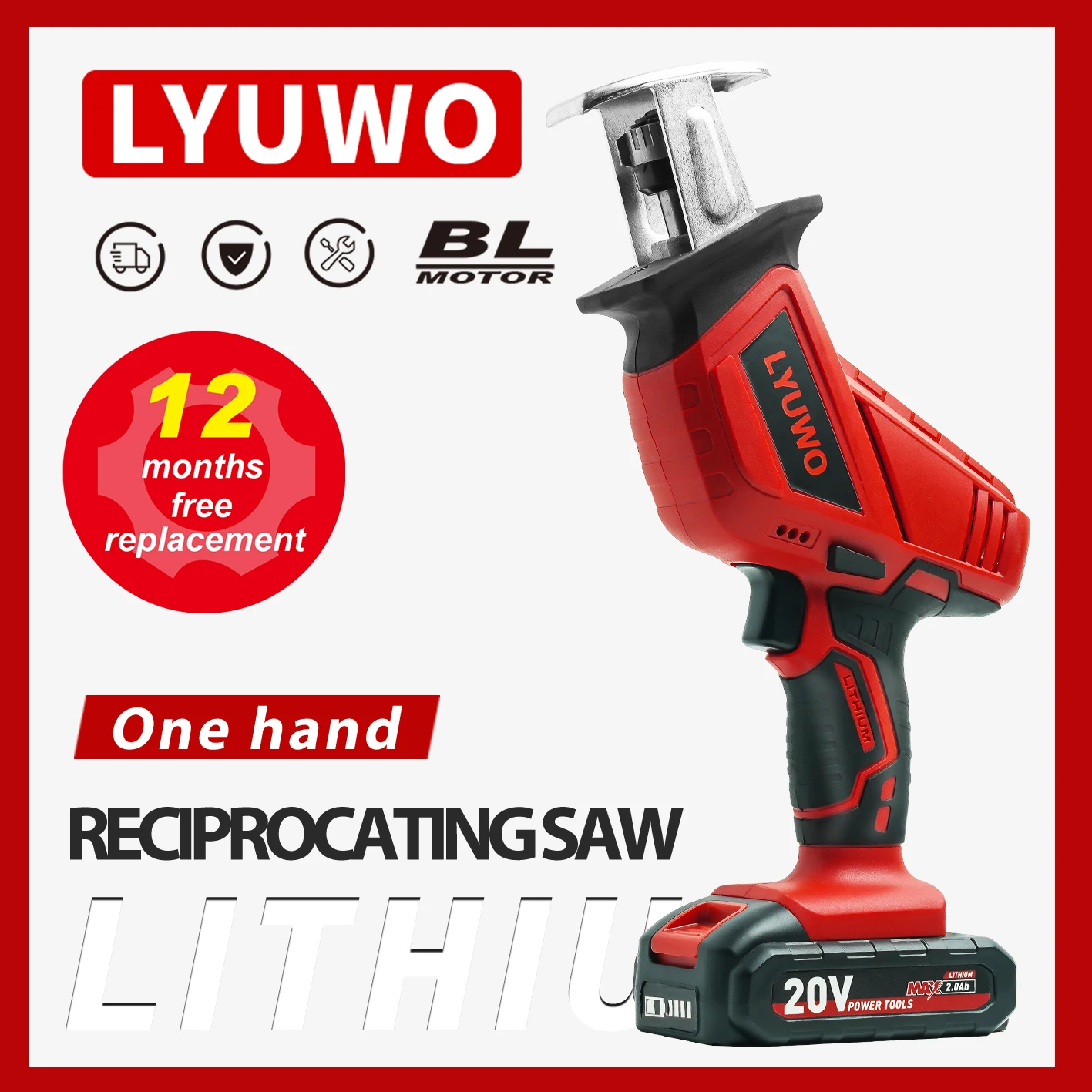 

Lithium electric hand saw, household small handheld electric logging horse knife saw, rechargeable reciprocating saw, outdoor me