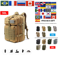 30L/50L Outdoor Waterproof Cycling Camouflage Black Army Green 3P Rucksack Outdoor Camping Fishing Bag Hiking Hunting Backpacks