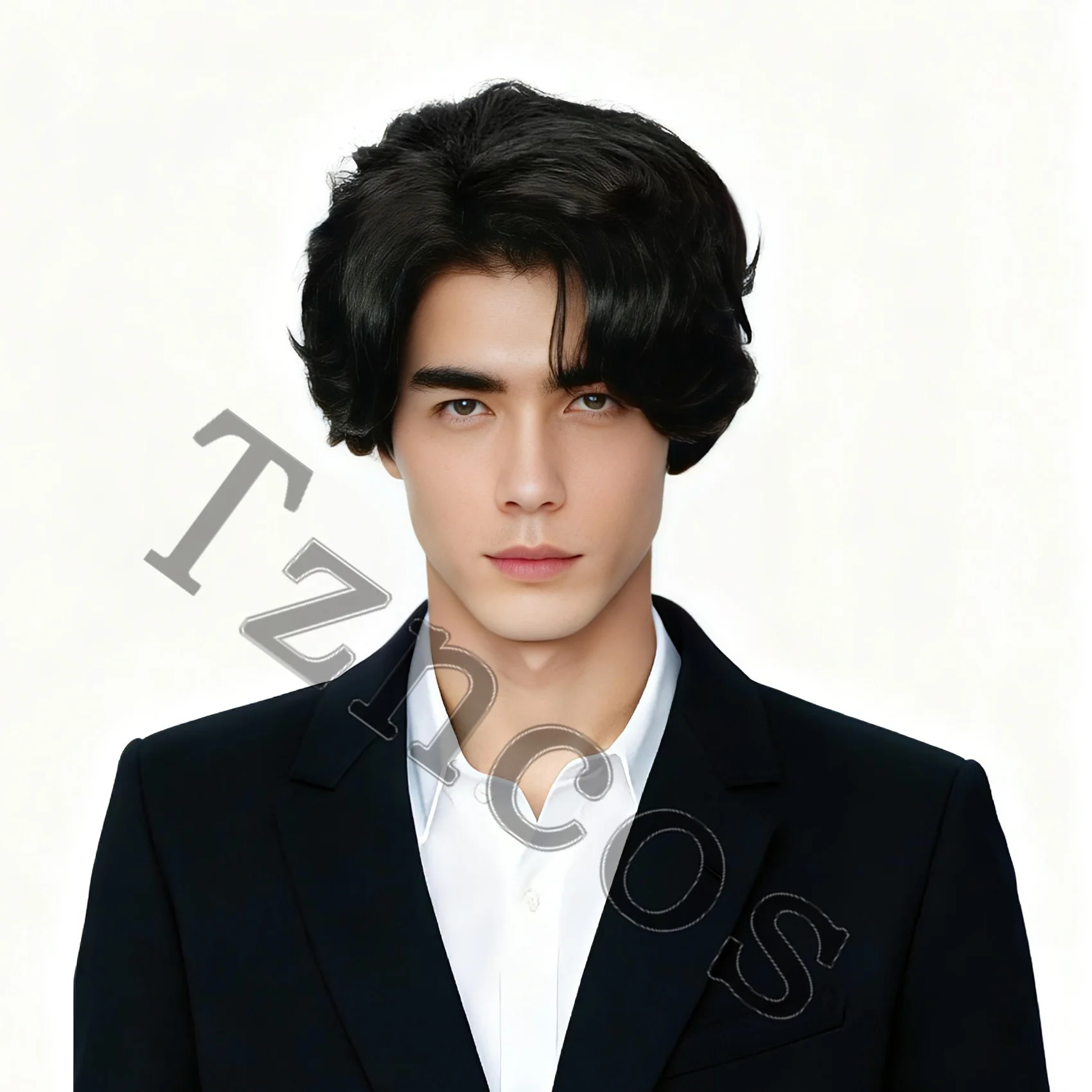 Tzncos Saja Boys Jinu Cosplay perruque synthétique courte noire hommes perruque Anime résistant à la chaleur perruque