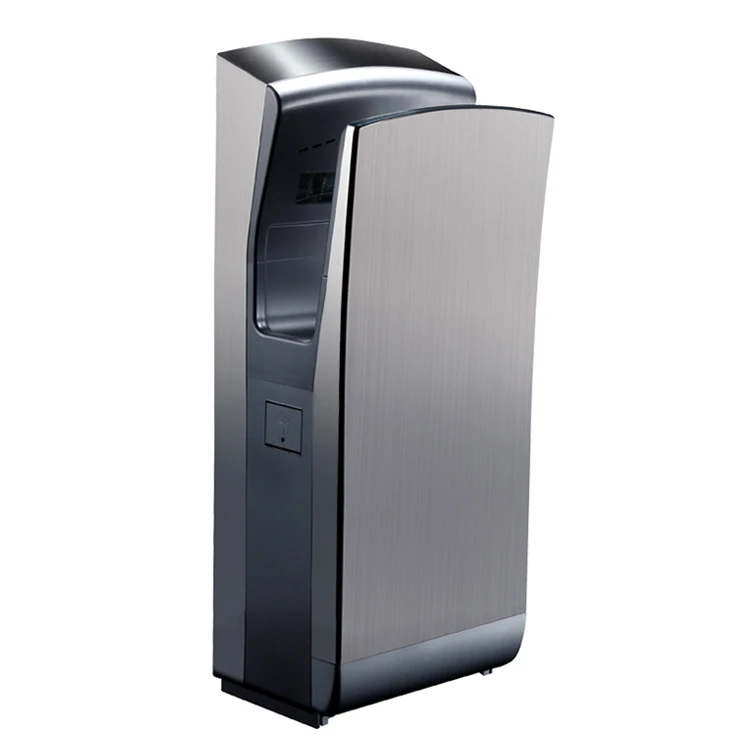 Commercial 304 stainless steel wall mounted electric High speed double side jet led automatic Hand dryer