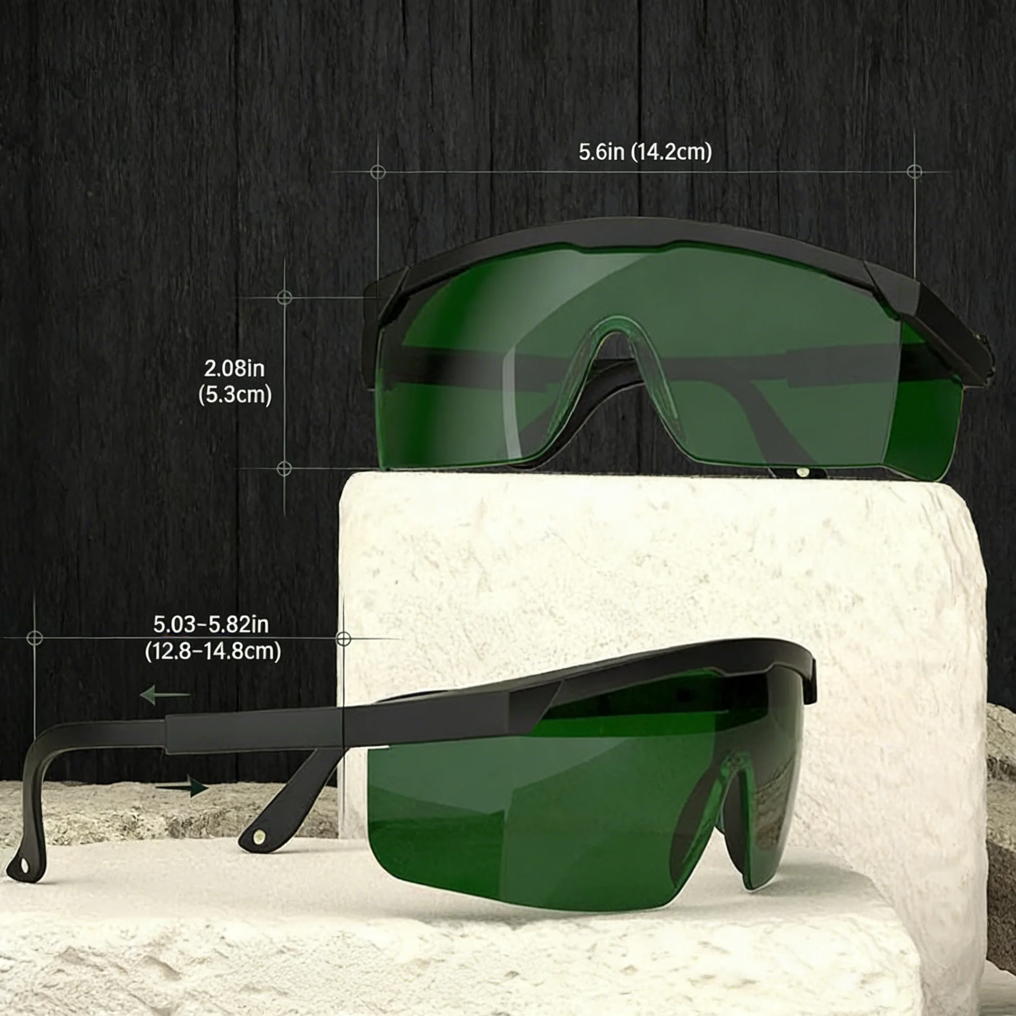 IPL 200nm-2000nm Laser Safety Glasses for Laser Hair Removal Treatment and Laser 2PCS