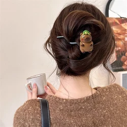 Cartoon Cute Kapibala Hairpin Hair Clips Crab Twist Fashion Lovely Capybara Hair Claw Hairgrip Hair Accessories Headwear Gifts