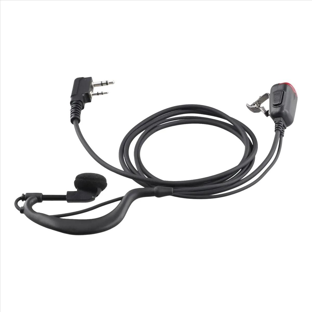 A003 2 Pin G Shape Headset Earpiece Mic for Two Way Radio Security Walkie Talkie Radio for