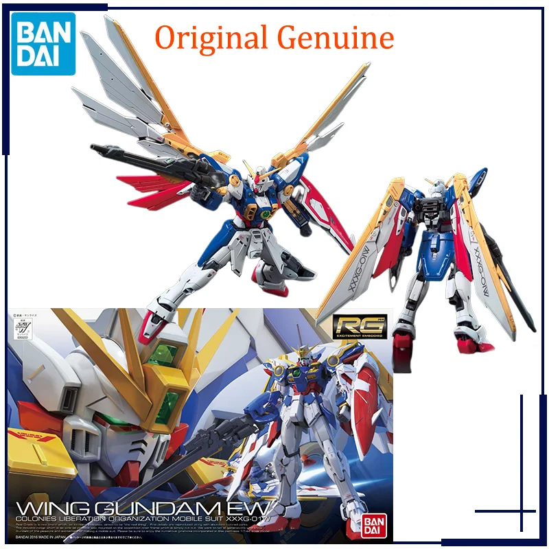 

Bandai Anime Original WING GUNDAM EW RG 1/144 Genuine Assembly Model Toys Action Figure Gifts Collectible Ornaments Boys Kids