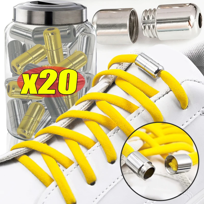 

Fashion Metal Lock No Tie Shoelaces Semicircle Buckle Connector Quick Lazy Shoestrings Adults Kids Sneakers Decor Accessories