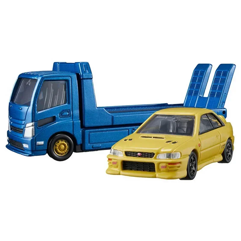 Takara Tomy Tomica Transporter Subaru Impreza WRX Type R STi Version Cars Alloy Motor Vehicle Diecast Metal Model Toys for Boys