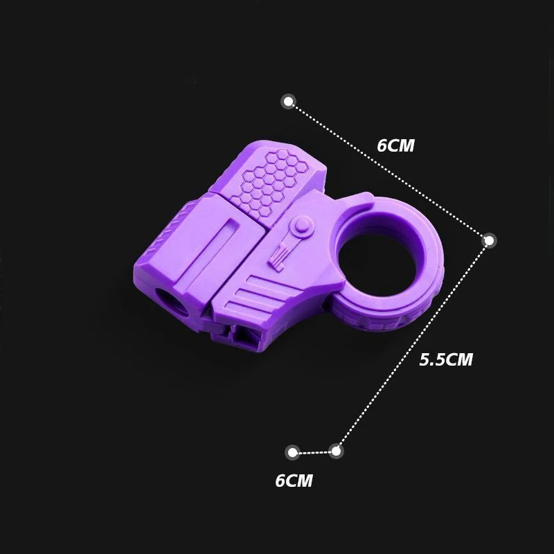 Outdoor Portable EDC Mini Agent AK17 Ring Soft Bullet Gun Model Throwable Shell Launch Creative Gifts Toy Tool