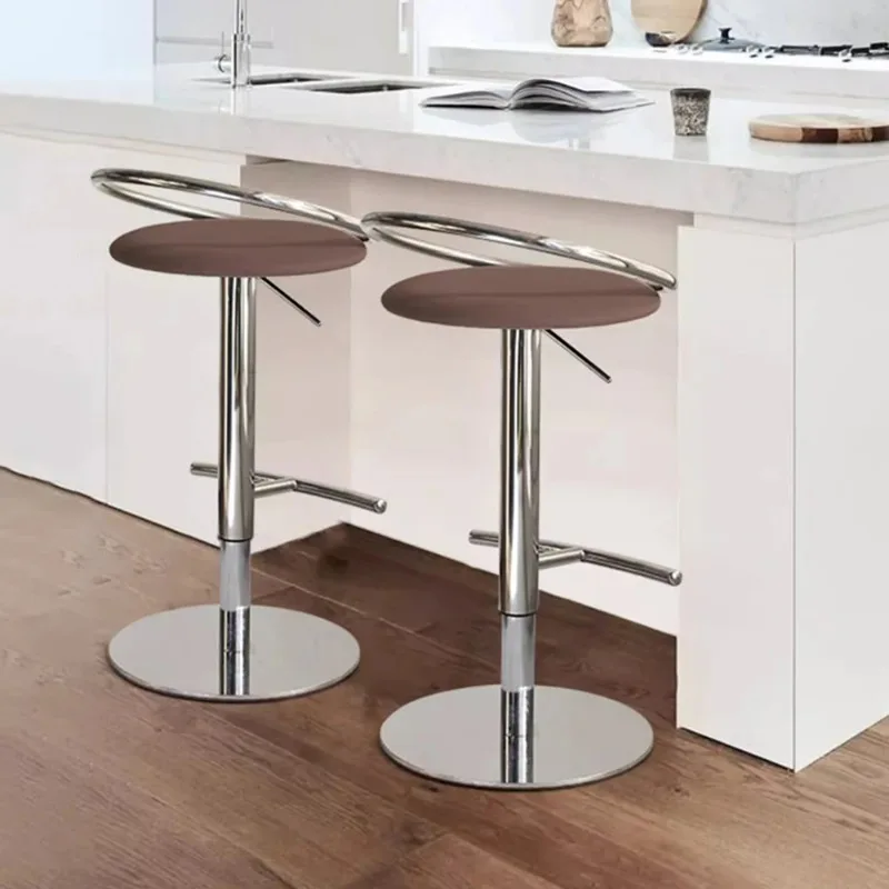 

Nordic Kitchen Taburetes De Bar Home Furniture Set Of 2 Adjustable Height Bar Chair Premium Comfortable Trendy Design Bar Chair