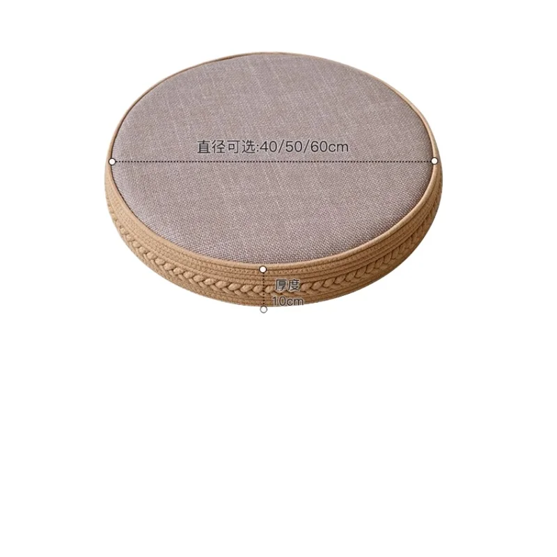 Japońska poduszka podłogowa Gruba okrągła poduszka Tatami do medytacji Modlitwa buddyjska Balkon Wykusz Dekoracja domu Antypoślizgowa