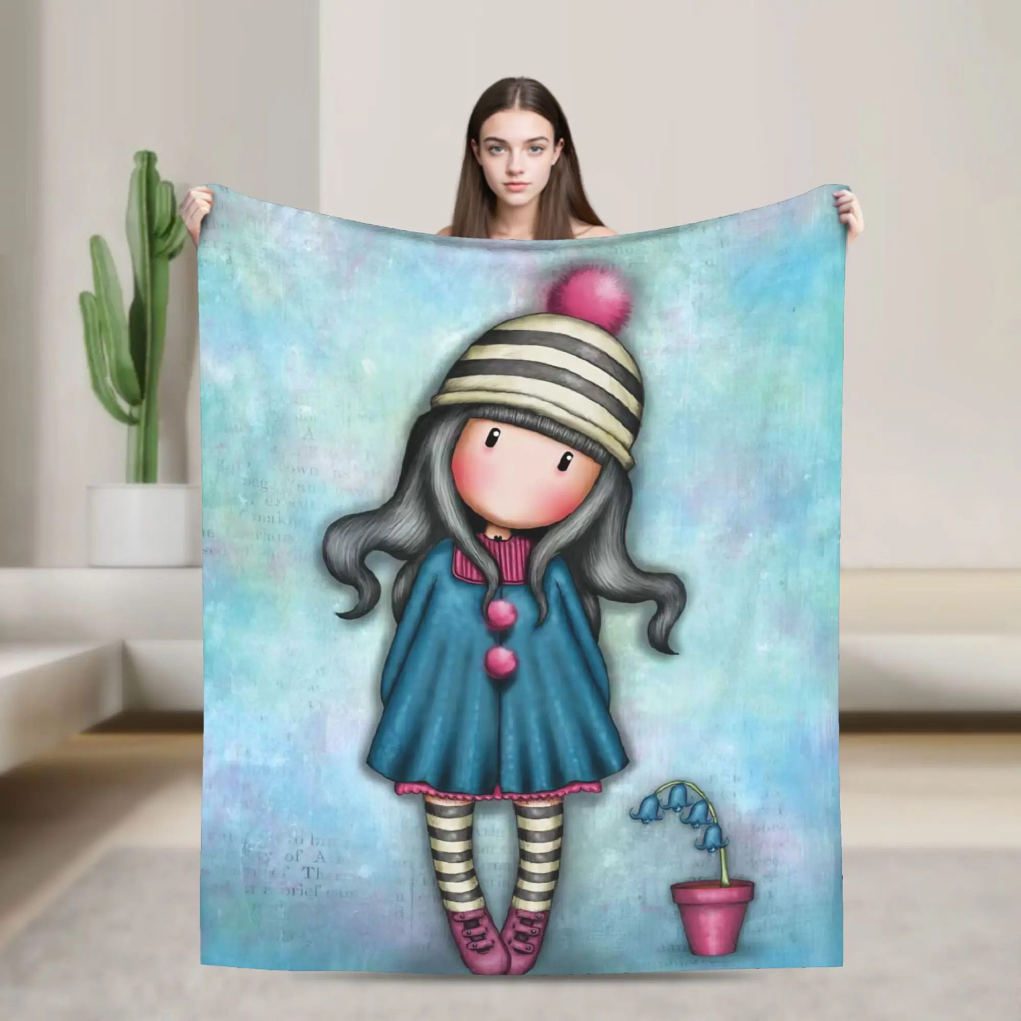 S-Santoro G-Gorjuss Blankets Fleece Summer Air Conditioning  Portable Super Warm Throw Blankets for Sofa Outdoor Bedding Throws