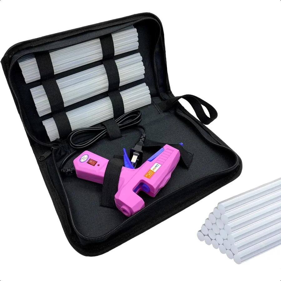 

Glue Gun Hot Glue Gun Kit with 30 Glue Sticks Mini Hot Melt Glue Gun for Crafts Mini Craft Glue Guns with Carry Case for School