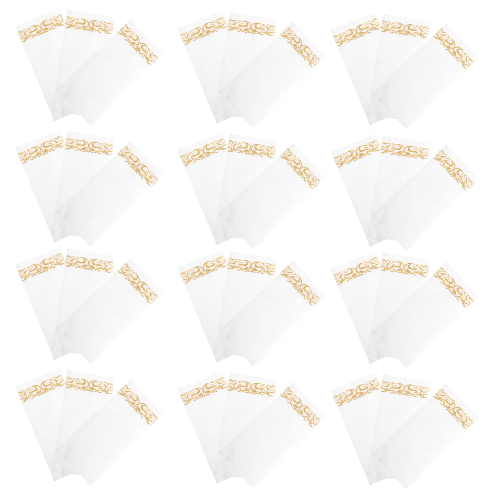 25Pcs Household Napkins Paper Tabletop Supplies Decorative Party Use Kids Birthday Festive Golden Napkins Holiday Supply