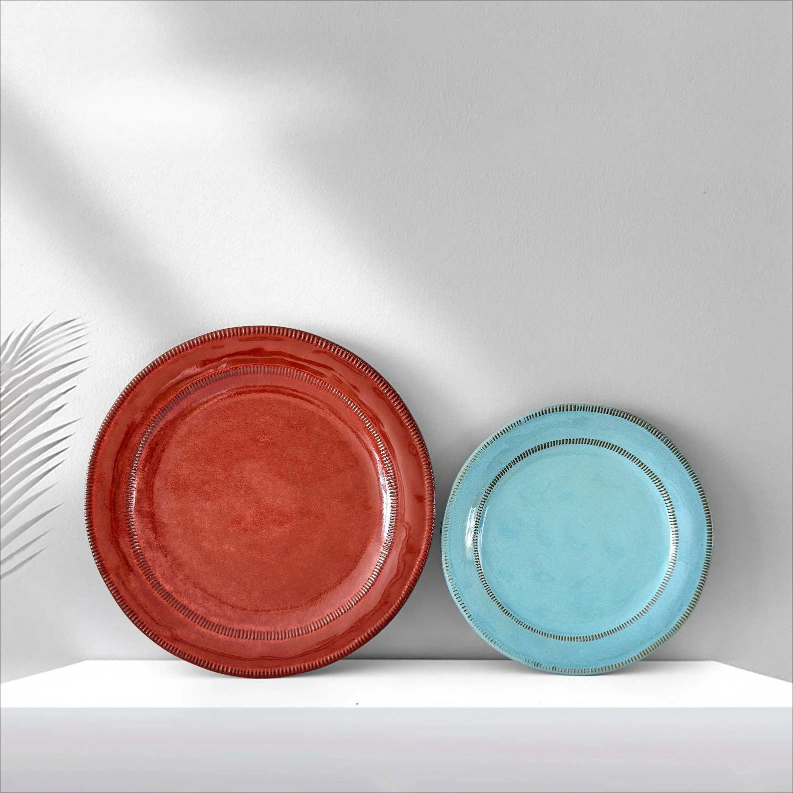 Japanese Style Colorful Ceramic Plate Elegant Simple Home Dinnerware Fruit Dish Western Plate Export Tableware