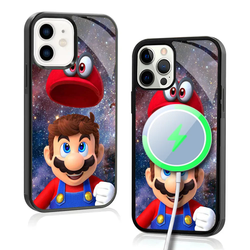 Super M-Marios Cool B-Bros Phone Case For IPhone 16 15 Pro Max Case 14 Plus 13 12 11 Magesafe Magnetic Wireless Charge Cover