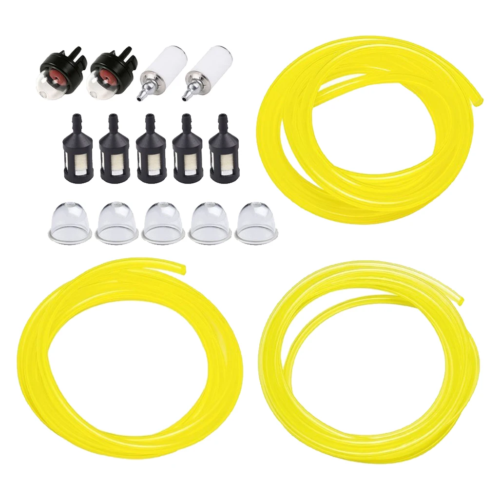 Fuel Line Hose Set Durable Rubber Fuel Filter Primer Bulb Chainsaw Parts Kit for Chainsaw Trimmer Blower