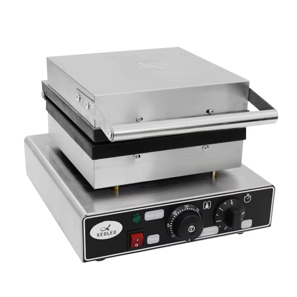 XEOLEO Commercial Double Plates Waffle Maker Machine 2000W Electric Non-stick Cone Ice Cream Waffle 220V Bubble Waffle Maker
