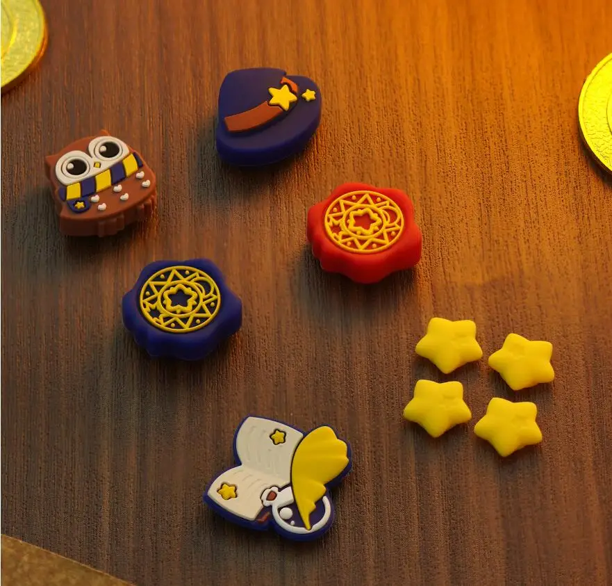 Волшебный школьный силиконовый мягкий D-pad с перекрестной кнопкой, наклейка на клавишу ABXY, внешний стикер для переключателя Oled NS Joy-con, Стик для большого пальца, крышка для захвата