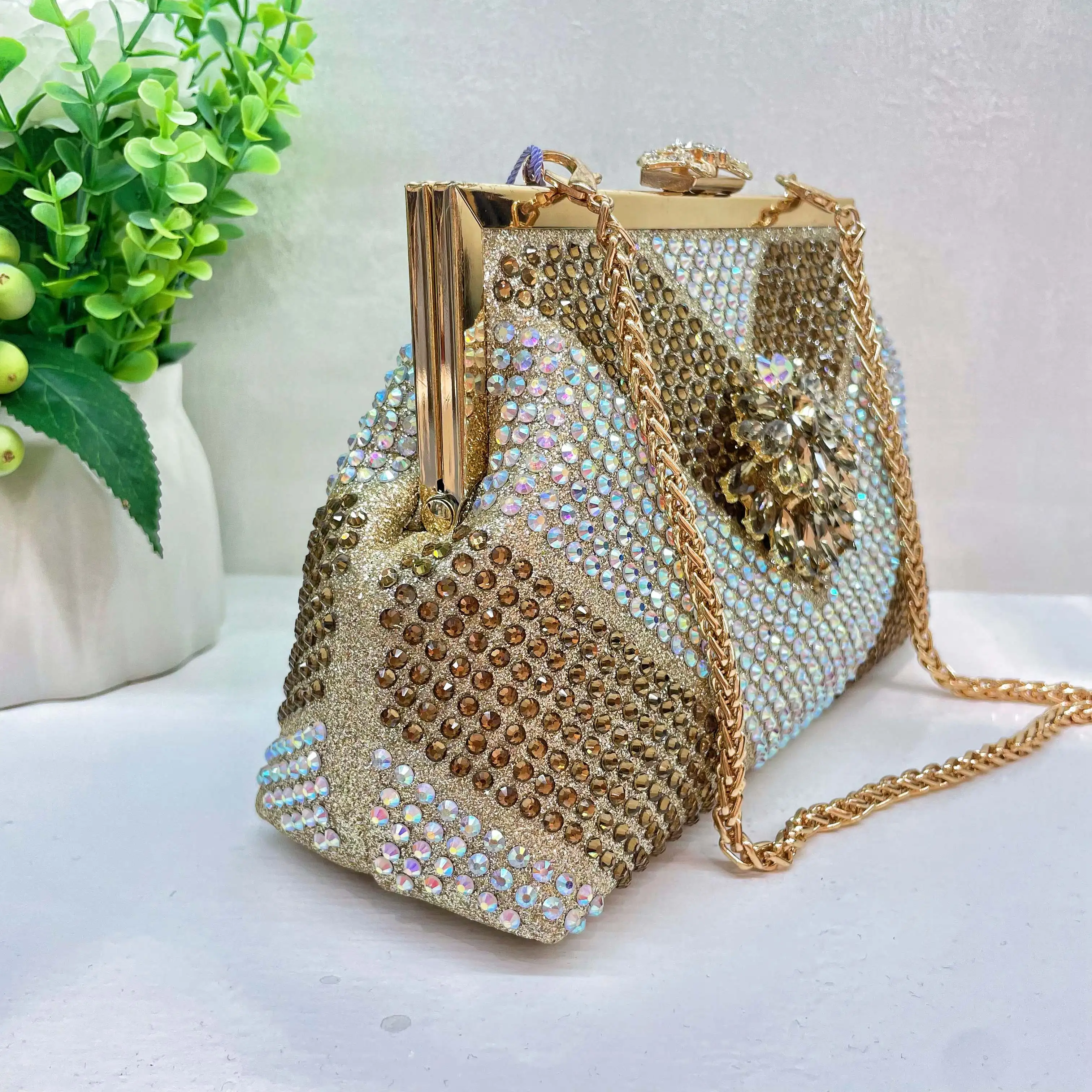 Evening Clutch Bag Glitter Bead DESIGN Elegant Woman Party Bags Vintage Fashion Bridal Purse Black Handbags Night Bag