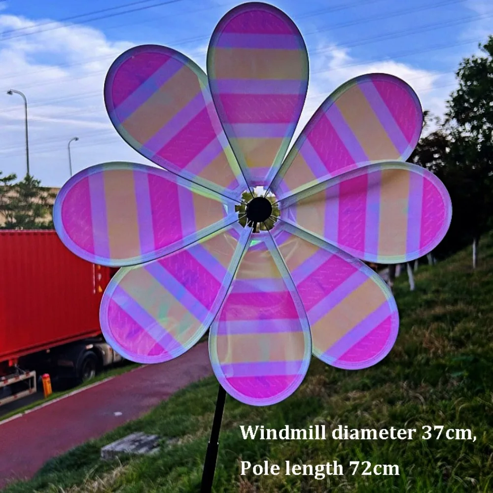 

Multistyles Sunflower Windmill Colorful Transparent 8 Leaves Rotating Sunflower Double-layer PVC
