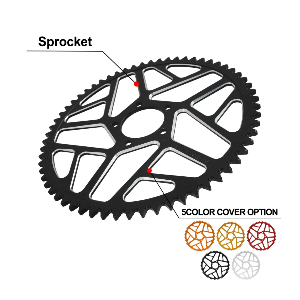 Motorcycle 7075 Aluminum Alloy 58T 62T Chain Sprocket For Sur-Ron Light Bee S X For Segway X160 X260 For Talaria Sting Dirt Bike