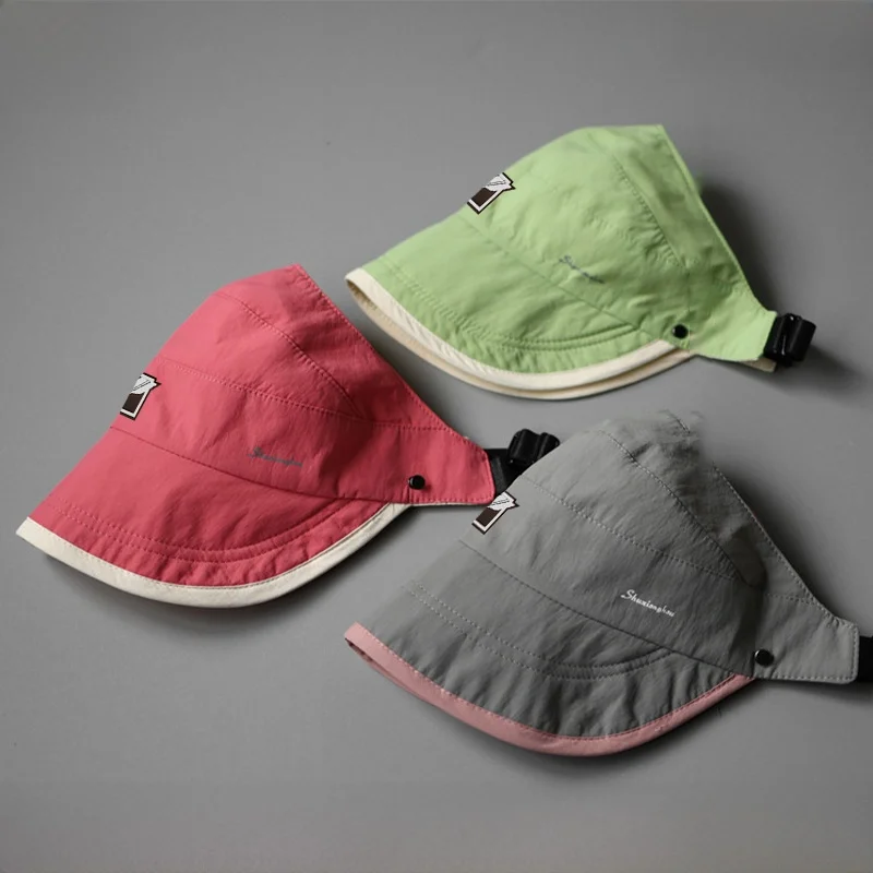 xoxogood速乾性エアフリートップハット女性用サマーリバーシブルサンハットつば広フィッシャーマンキャップ女性用ユース春用薄型