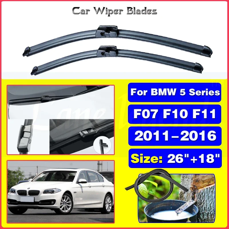 Lane Legend LHD Front Wiper Blades For BMW 5 Series F07 F10 F11 2011 - 2016 Windshield Windscreen Window Rain Brushes 26\