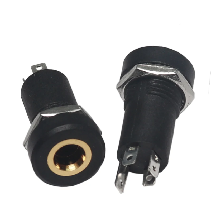 【15-5PCS】3.5MM 4Pin Audio Jack Socket Stereo 4 Pole Solder Panel Mount With Nut Connector Headphone Female Socket PJ-392A PJ39