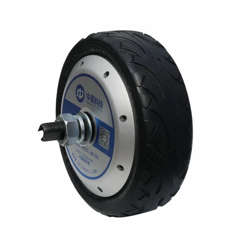 Robot Wheel Low Noise Low Speed 10inch 48V 800W 20N.m 150RPM IP65 300kg Load DC Robot Wheel Hub Servo Motor With 4096 Encoder