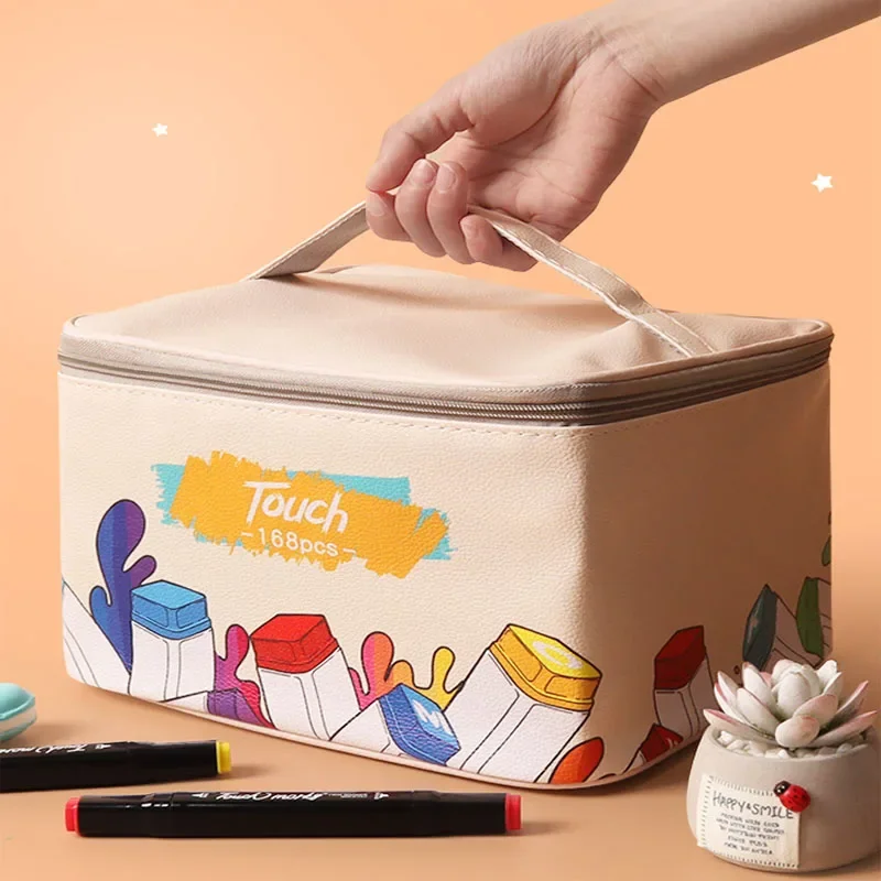 Lot De 3 Boîtes De Rangement Pinceaux 33cm - Organisateur Peinture Et Dessin Avec Couvercle